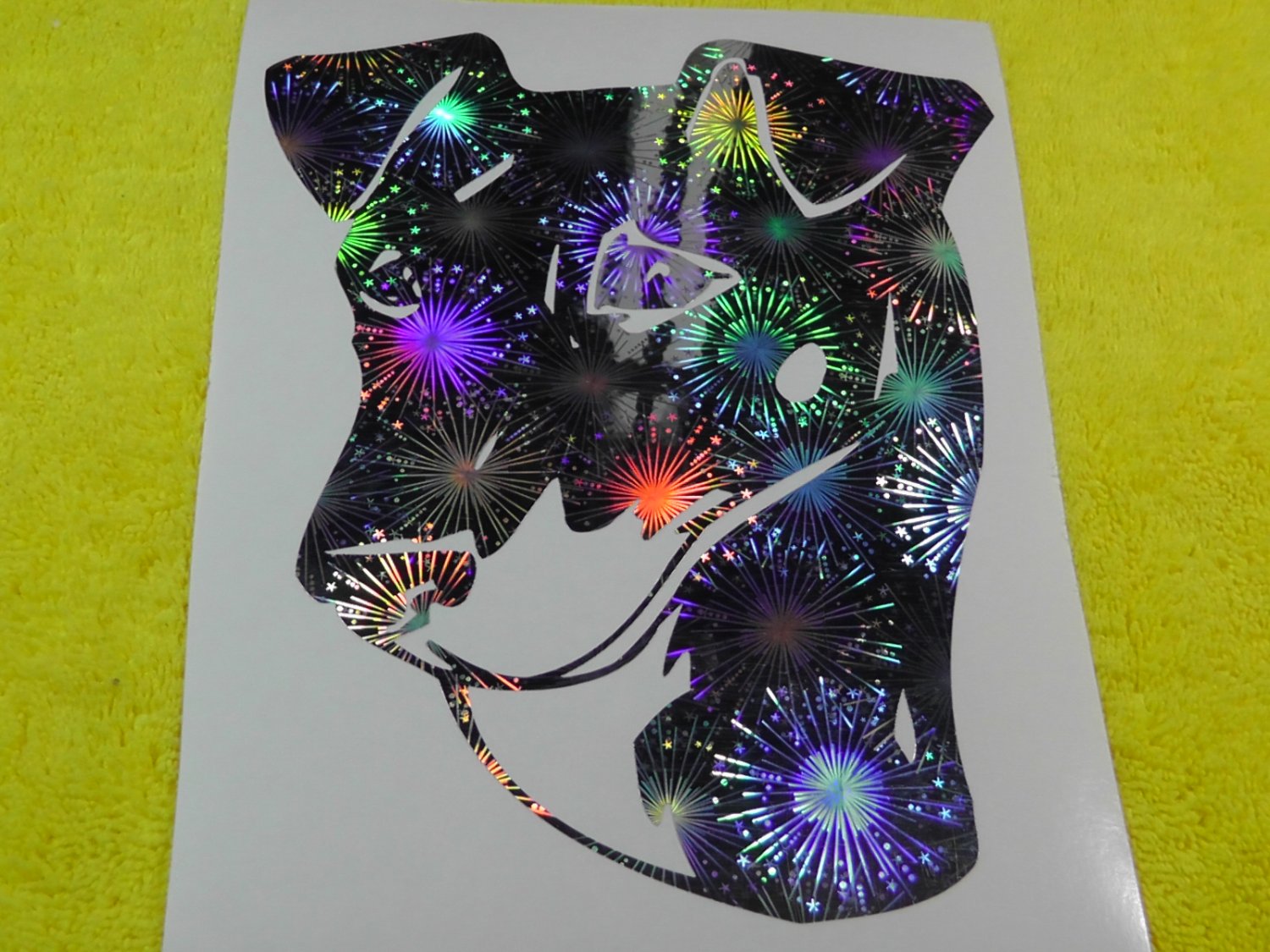 Manchester Terrier England Gentleman's Victorian Dog Holographic Fireworks Car Window Laptop Decal