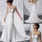 free shipping wholesale Top chiffon wedding gown with count train any size 7723