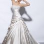 2010 white satin beads bridal gown 7719