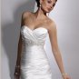 Ivory soft satin Maggie Sottero wedding gown with count train 7684
