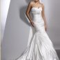 Ivory soft satin Maggie Sottero wedding gown with count train 7684