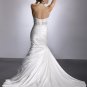 Ivory soft satin Maggie Sottero wedding gown with count train 7684