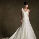 Free Shipping Wholsale Brand one shoulder Ball Gown Top fabric Bridal Gown 11081
