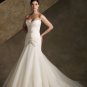 Sweet heart Ball Gown Chapel train Floor-lenght organza Bridal Dress 11080
