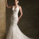 2010 New Coming hot sell Mermaid Halter embroidery  wedding dress 11077
