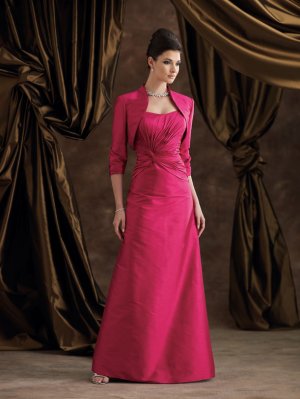 Free shipping Custom made Floor-lenght taffeta formal dress 110952
