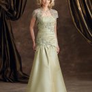 Free shipping Custom made Floor-lenght taffeta Embroidery formal dress 110941