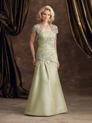Free shipping Custom made Floor-lenght taffeta Embroidery formal dress 110941