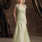 Free shipping Custom made Floor-lenght taffeta Embroidery formal dress 110941