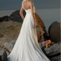 hot sell Custom made  A-line chiffon sweep train Wedding Gown 1044
