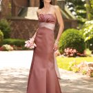 Empire Mermaid Free Shipping Custom made Sleeveless Floor-lenght satin Bridesmaid dress 110011