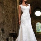 Mermaid straps Custom made floor-lenght lace bridal gown 890