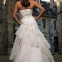 Ball Gown sleeveless Sweet heart floor-lenght organza bridal dress 891