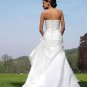A-line floor-lenght sweet heart  organza bridal gown 893