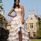 floor-lenght floor lenght organza and taffeta wedding dress 892