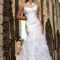 sweet heart floor lenght embroidery beads organza wedding dresses 895
