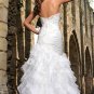 sweet heart floor lenght embroidery beads organza wedding dresses 895
