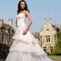 Ball Gown floor lenght embroidery beads organza wedding dresses 896