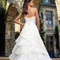 Ball Gown floor lenght embroidery beads organza and satin wedding dresses 897