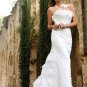 white Merimaid floor lenght beads lace wedding dresses 900