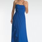 Free shipping Elegant Custom made Floor-lenght  chiffon lake blue Evening dress 016