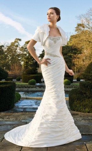 Guaranteed quality  Mermaid floor lenght satin  wedding dress WD1001