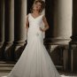 Stunning Trumpet floor lenght sleevelessstraps taffeta  wedding dress 96897