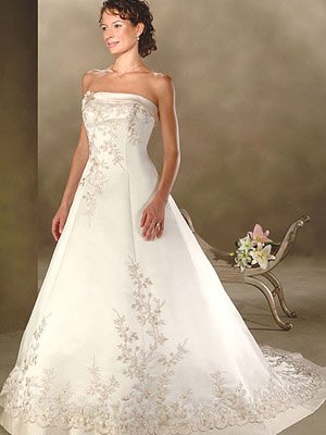 A-Line 2010 Wedding Dress ALW0349
