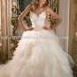 free shipping custom made Royal Ball Gown floor-lenght V-neck wedding dresses 154