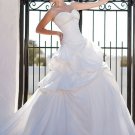 Modern Ball Gown sleeveless sweet heart beaded taffeta wedding dress 1119