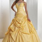 Daffodil Ball Gown sleeveless Beads taffeta prom dress 4432
