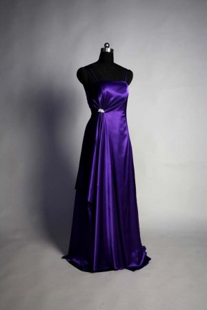 Formal Elastic Satin Spaghetti Strap Flat Floor-lenght party Dress/lady dress 11105