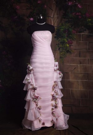 Column Sleeveless floor-lenght Brush Train Prom/Evening dress 1179