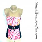 Red Bugs Red,Orange & Black Halter Top