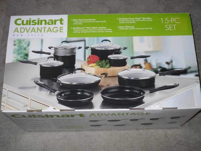 Cuisinart Advantage NonStick 15 Piece Cookware Set Free Shipping
