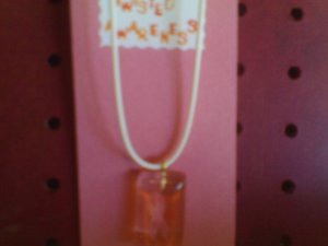 Pink rectangle charm