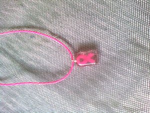 Pink rectangle charm