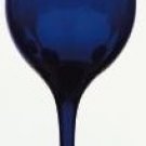 Cobolt Teardrop Goblet set of 2 Hand Etched
