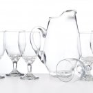 Hand Etched Iced Tea Set