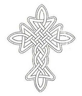 celtic knot cross stencil
