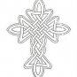 Celtic knot cross stencil