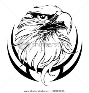 Tribal Eagle stencil