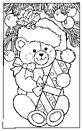Teddy bear gift stencil