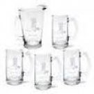 Beer Pitcher and Mug set Hand Etched