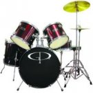 GP100 5 Piece Drumset With Cymbals & Throne