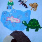 THERE WAS A LITTLE TURTLE FELT FLANNEL BOARD STORY SET+