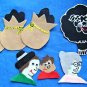 NEW LOOK!!!!! BAA BAA BLACK SHEEP FELT FLANNEL BOARD STORY SET+++++++