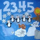 NEW LOOK!!! 5 LITTLE PENGUINS FLANNEL FELT BOARD STORY SET WITH FREEBIES!!!!