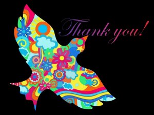 Thank You Card Bird In Color
