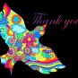 Thank You Card Bird In Color
